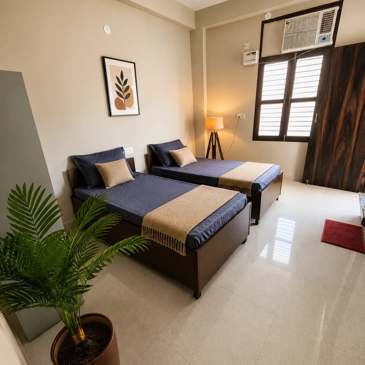 The Grandeur Living Grande Double room - luxury fully furnished co-live PG room in Sector 48, Gurugram
